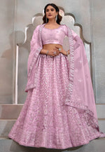 Load image into Gallery viewer, Lavender Net Lehenga Choli

