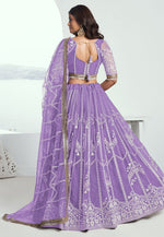 Load image into Gallery viewer, Lavender Net Lehenga Choli
