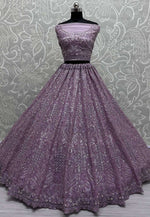Load image into Gallery viewer, Lavender Net Wedding Lehenga Choli
