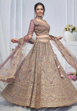 Load image into Gallery viewer, Lavender Net Wedding Lehenga Choli
