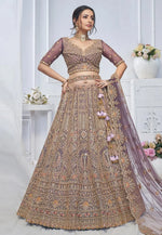 Load image into Gallery viewer, Lavender Net Wedding Lehenga Choli
