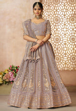 Load image into Gallery viewer, Lavender Net Wedding Lehenga Choli
