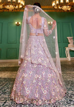 Load image into Gallery viewer, Lavender Satin Lehenga Choli

