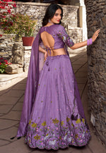 Load image into Gallery viewer, Lavender Shimmer Lehenga Choli
