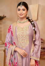 Load image into Gallery viewer, Lavender Silk Anarkali Suit
