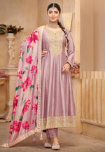 Load image into Gallery viewer, Lavender Silk Anarkali Suit
