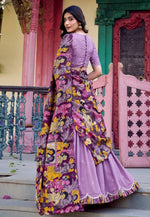Load image into Gallery viewer, Lavender Silk Circular Lehenga Choli
