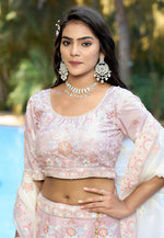 Load image into Gallery viewer, Lavender Silk Circular Lehenga Choli
