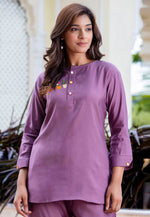 Load image into Gallery viewer, Lavender Silk Co-Ords Set
