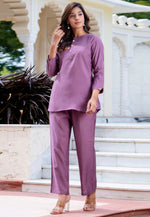 Load image into Gallery viewer, Lavender Silk Co-Ords Set
