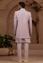 Load image into Gallery viewer, Lavender Silk Jacket Style Sherwani
