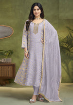 Load image into Gallery viewer, Lavender Silk Readymade Anarkali Suit
