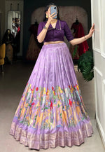 Load image into Gallery viewer, Lavender Silk Readymade Lehenga Choli
