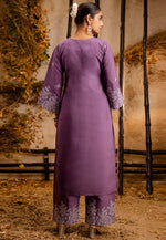Load image into Gallery viewer, Lavender Silk Readymade Palazzo Suit
