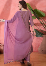 Load image into Gallery viewer, Lavender Silk Readymade Palazzo Suit
