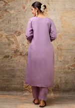 Load image into Gallery viewer, Lavender Silk Readymade Pant Style Suit
