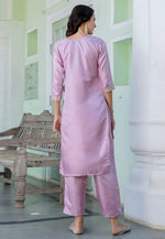 Load image into Gallery viewer, Lavender Silk Readymade Pant Style Suit
