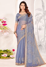Load image into Gallery viewer, Lavender Silk Saree With Blouse
