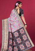 Load image into Gallery viewer, Lavender Silk Satin Patola Saree