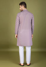 Load image into Gallery viewer, Lavender Viscose Kurta Pajama With Stole
