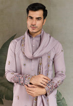 Load image into Gallery viewer, Lavender Viscose Kurta Pajama With Stole
