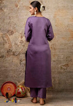 Load image into Gallery viewer, Lavender Viscose Rayon Readymade Pant Style Suit
