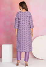 Load image into Gallery viewer, Lavender Viscose Readymade Pakistani Suit

