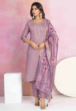Load image into Gallery viewer, Lavender Viscose Readymade Pakistani Suit
