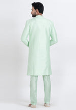 Load image into Gallery viewer, Light Green Banarasi Indo Western Suit

