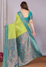 Load image into Gallery viewer, Light Green Banarasi Silk Saree
