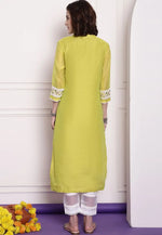 Load image into Gallery viewer, Light Green Chanderi Long Tunic
