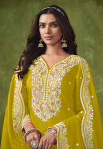 Load image into Gallery viewer, Light Green Chanderi Silk Punjabi Suit
