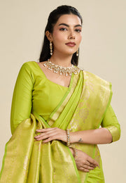 Light Green Kanjivaram Silk Saree