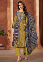 Load image into Gallery viewer, Light Green Muslin Pant Style Suit
