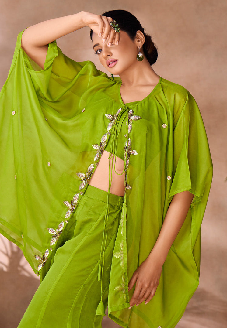 Light Green Organza Co-Ords Set