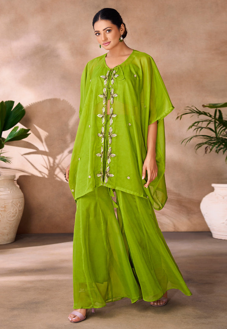 Light Green Organza Co-Ords Set
