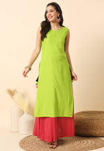 Load image into Gallery viewer, Light Green Rayon Long Tunic

