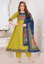 Load image into Gallery viewer, Light Green Silk Readymade Anarkali Suit
