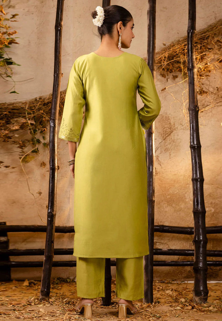 Light Green Viscose Readymade Pakistani Suit