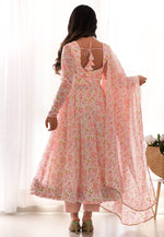 Load image into Gallery viewer, Light Pink Chiffon Readymade Anarkali Suit
