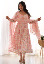 Load image into Gallery viewer, Light Pink Chiffon Readymade Anarkali Suit
