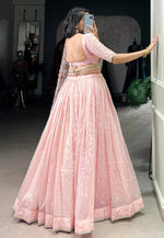 Load image into Gallery viewer, Light Pink Silk Circular Lehenga Choli

