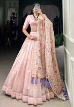 Load image into Gallery viewer, Light Pink Silk Circular Lehenga Choli
