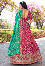 Load image into Gallery viewer, Magenta Banarasi Silk Circular Lehenga Choli
