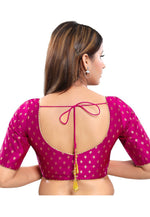 Load image into Gallery viewer, Magenta Brocade Readymade Blouse

