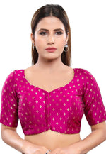 Load image into Gallery viewer, Magenta Brocade Readymade Blouse
