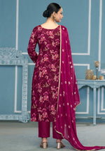Load image into Gallery viewer, Magenta Cotton Pakistani Suit
