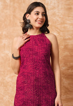 Load image into Gallery viewer, Magenta Cotton Printed Tunic
