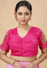 Load image into Gallery viewer, Magenta Cotton Readymade Blouse
