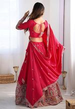 Load image into Gallery viewer, Magenta Crepe Silk Navratri Chaniya Choli
